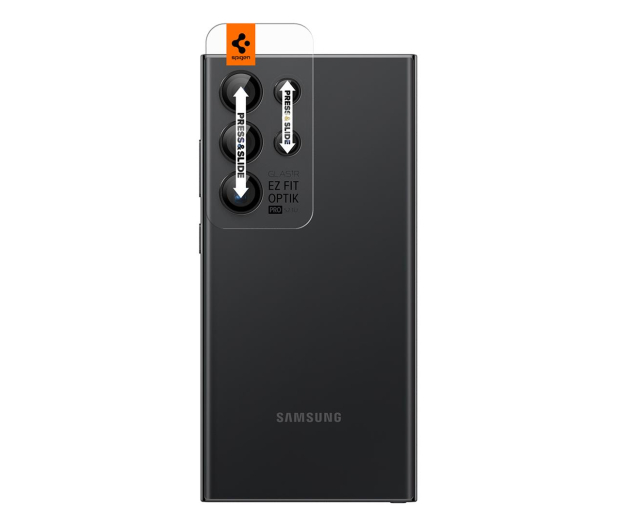 SPIGEN Optik.Tr 'Ez Fit' Camera Protector 2Pack do Galaxy S24 Ultra AGL07425 - 1211629 - zdjęcie 2